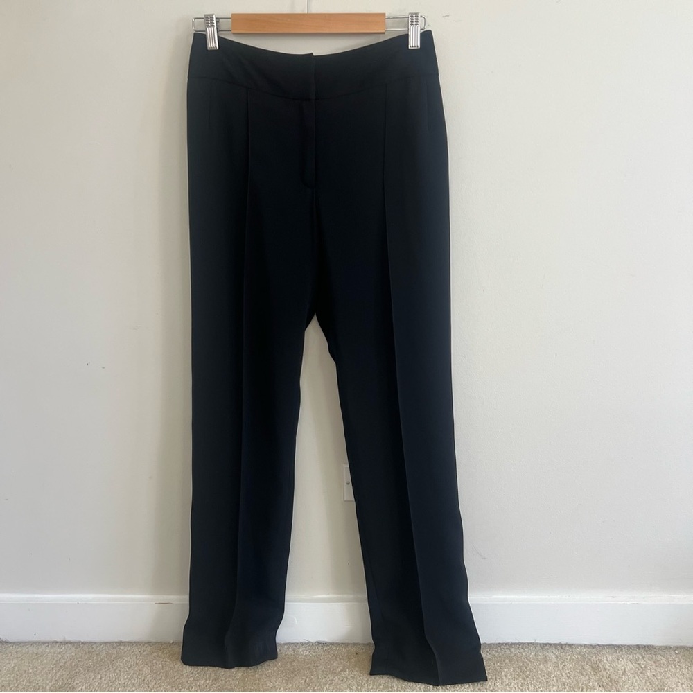 Harve Benard Black Straight Leg Work Pants Business Casual Office Careerwear